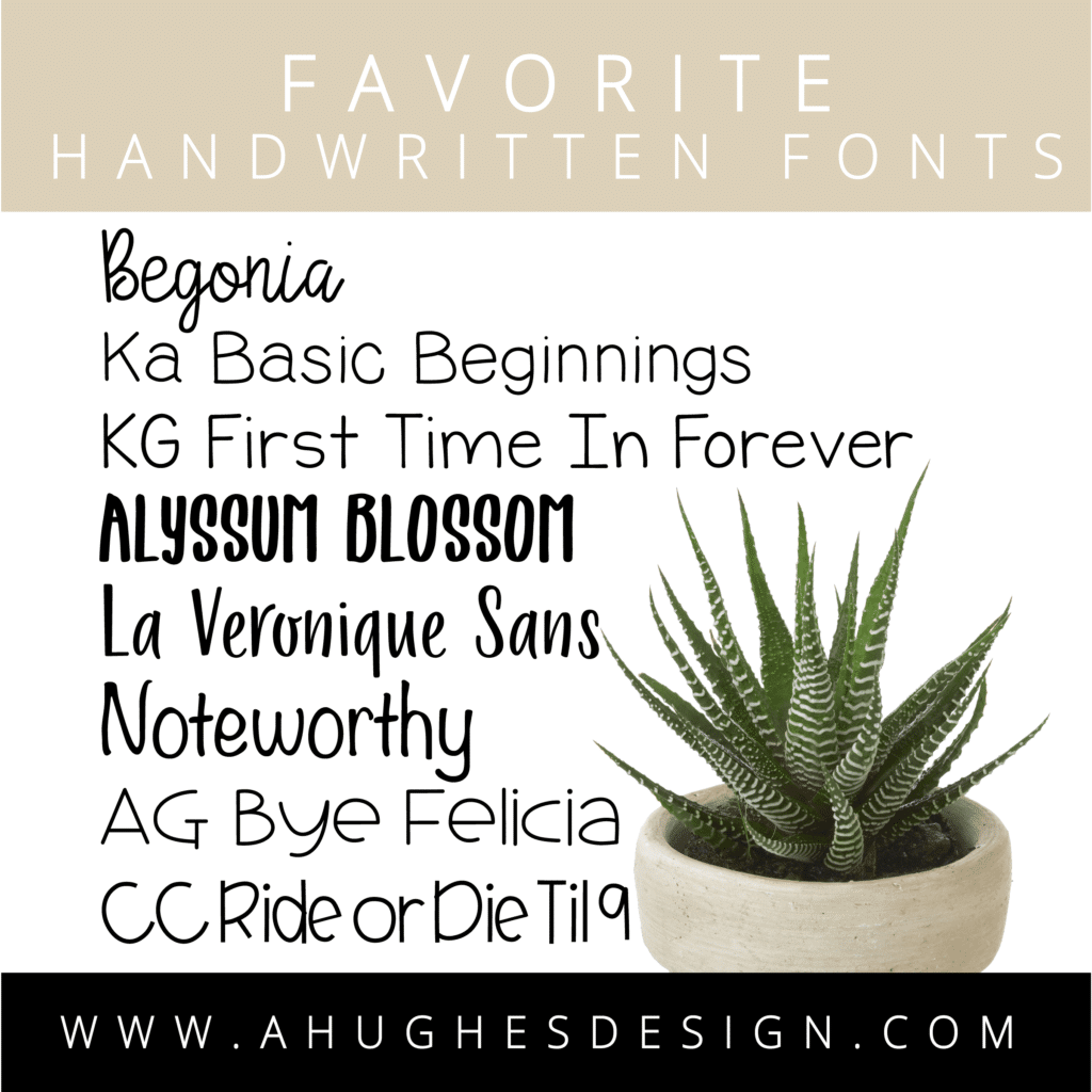 Favorite Handlwritten Fonts