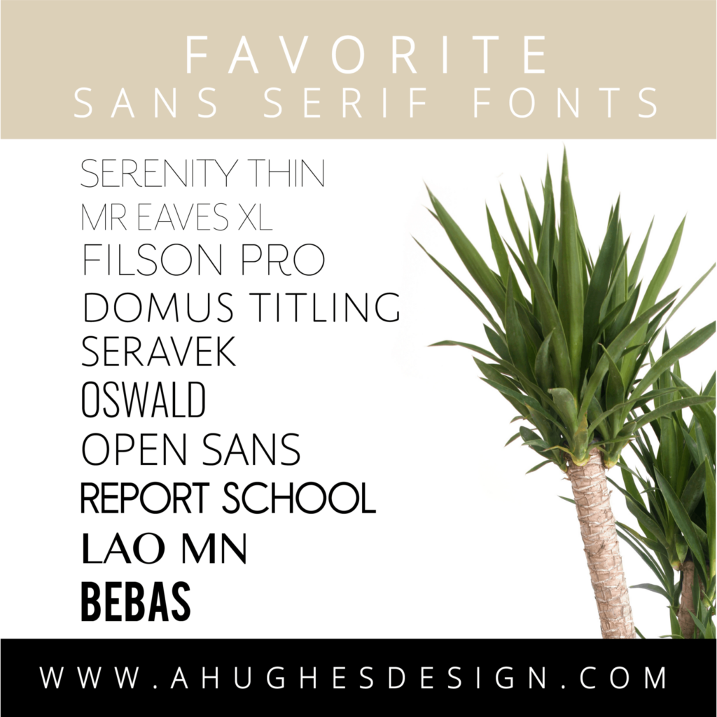 Favorite Sans Serif Fonts