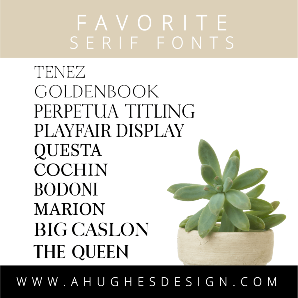 Favorite Serif Fonts