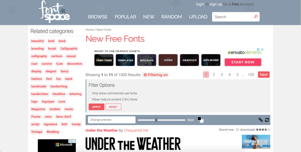 9 Best Places to Find Fonts: FontSpace