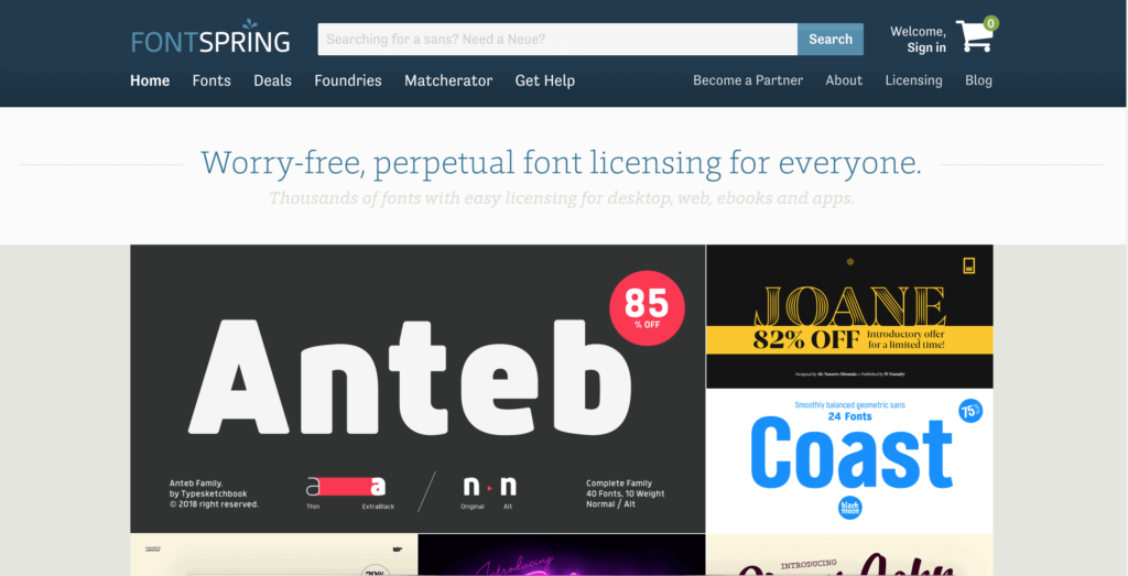 best place to find free fonts