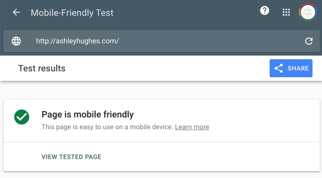 SEO Priorities_Mobile Friendly Test from Google